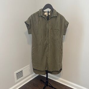 Cloth & Stone Olive Green Midi Dress